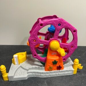 2003 Vintage Fisher-Price Fuschia & Orange Little Ferris Wheel Kids Toy